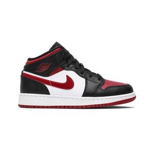 Selling Air Jordan 1 Mid Gs “Noble Red” Slightly worn, but still brand new!